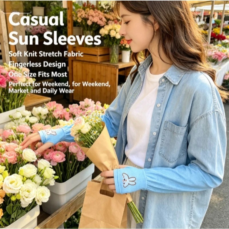 Mangas anti-UV de protección solar sueltas tallas grandes mujer - imagen 2