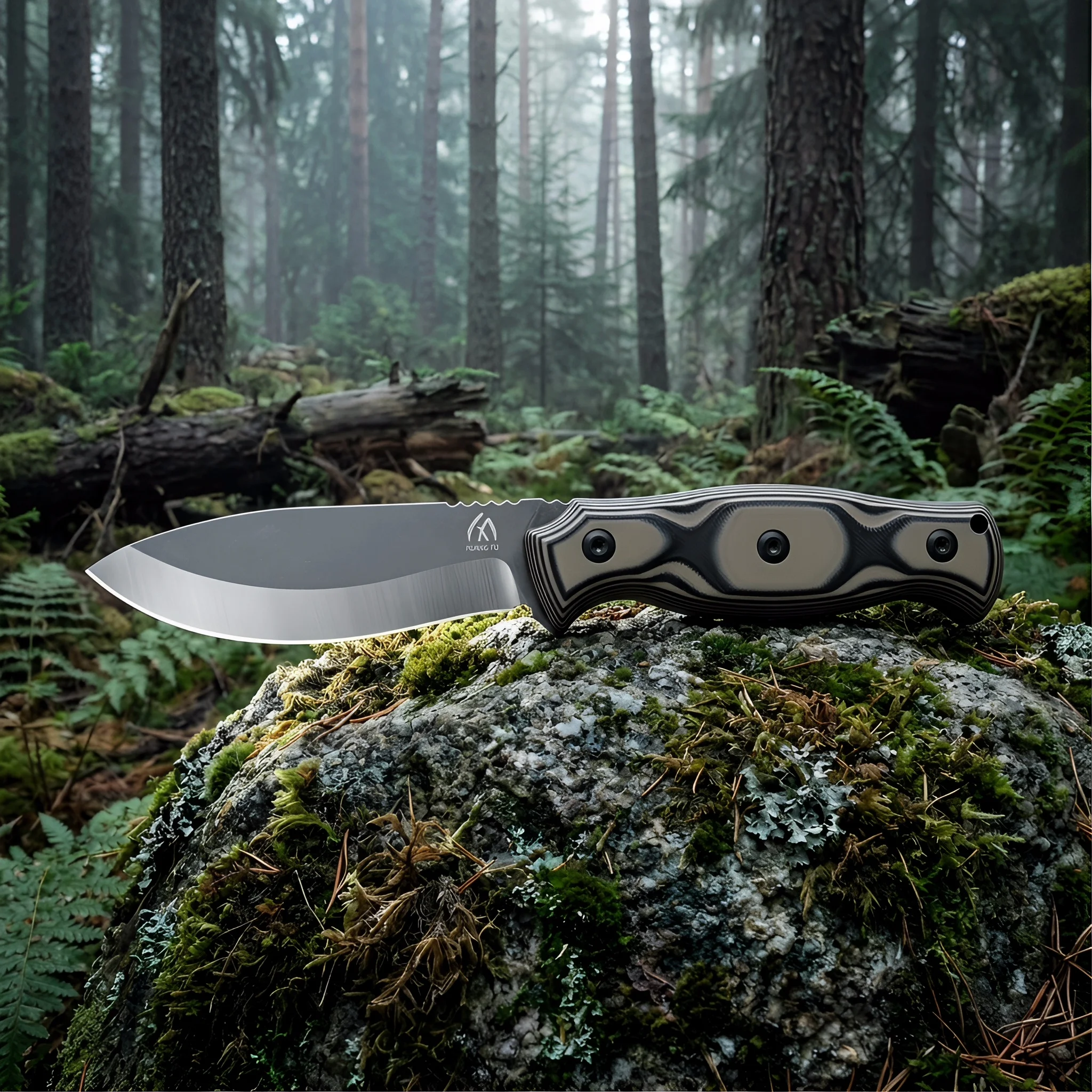 Cuchillo táctico de hoja fija con mango G10 y funda - imagen 4