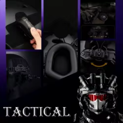 Casco táctico integral airsoft 9 en 1 con máscara, auriculares y NVG maniquí
