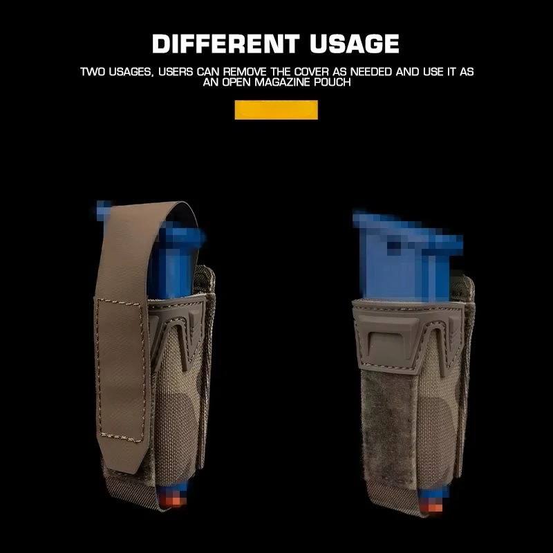 Bolsa táctica de cargador airsoft camuflaje con solapa liberación rápida - imagen 3