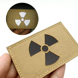 Parche reflectante IR símbolo radiación – Velcro táctico