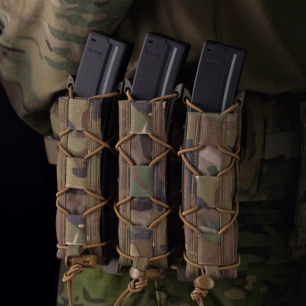 Bolsa táctica Tiger larga Triple Mag 9mm MOLLE extracción rápida - imagen 5