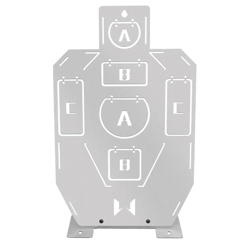 Objetivo de entrenamiento metálico trípode acero inox 304 para IPSC - imagen 5