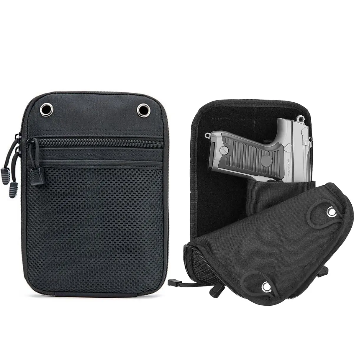 Funda táctica oculta para pistola, riñonera multiusos MOLLE negra - imagen 3