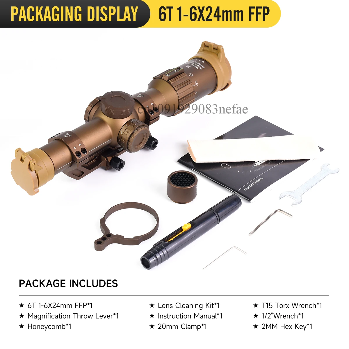 DWLR6 Mira telescópica táctica FFP retícula iluminada - imagen 4