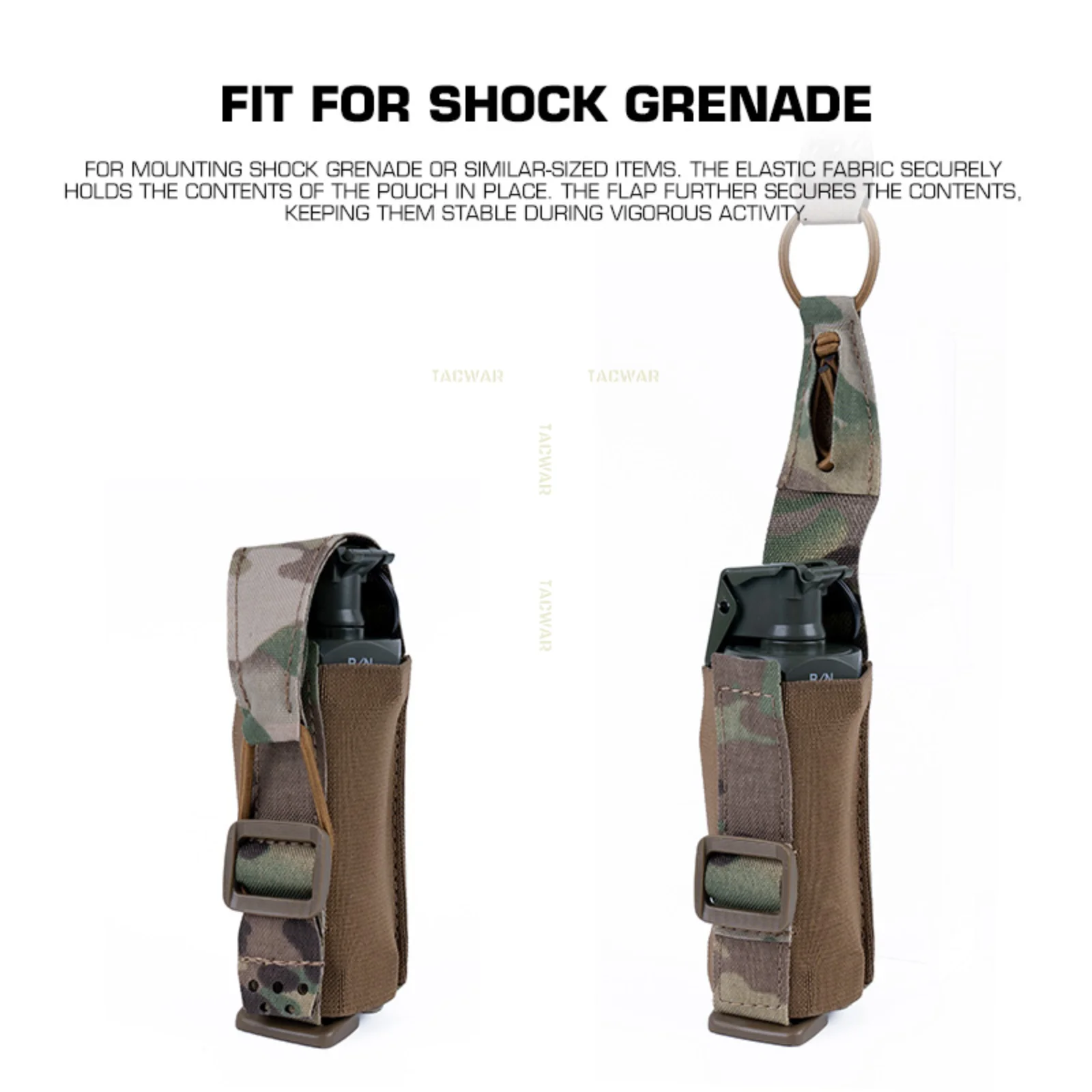 Bolsa flashbang táctica para linterna y portacargadores MOLLE