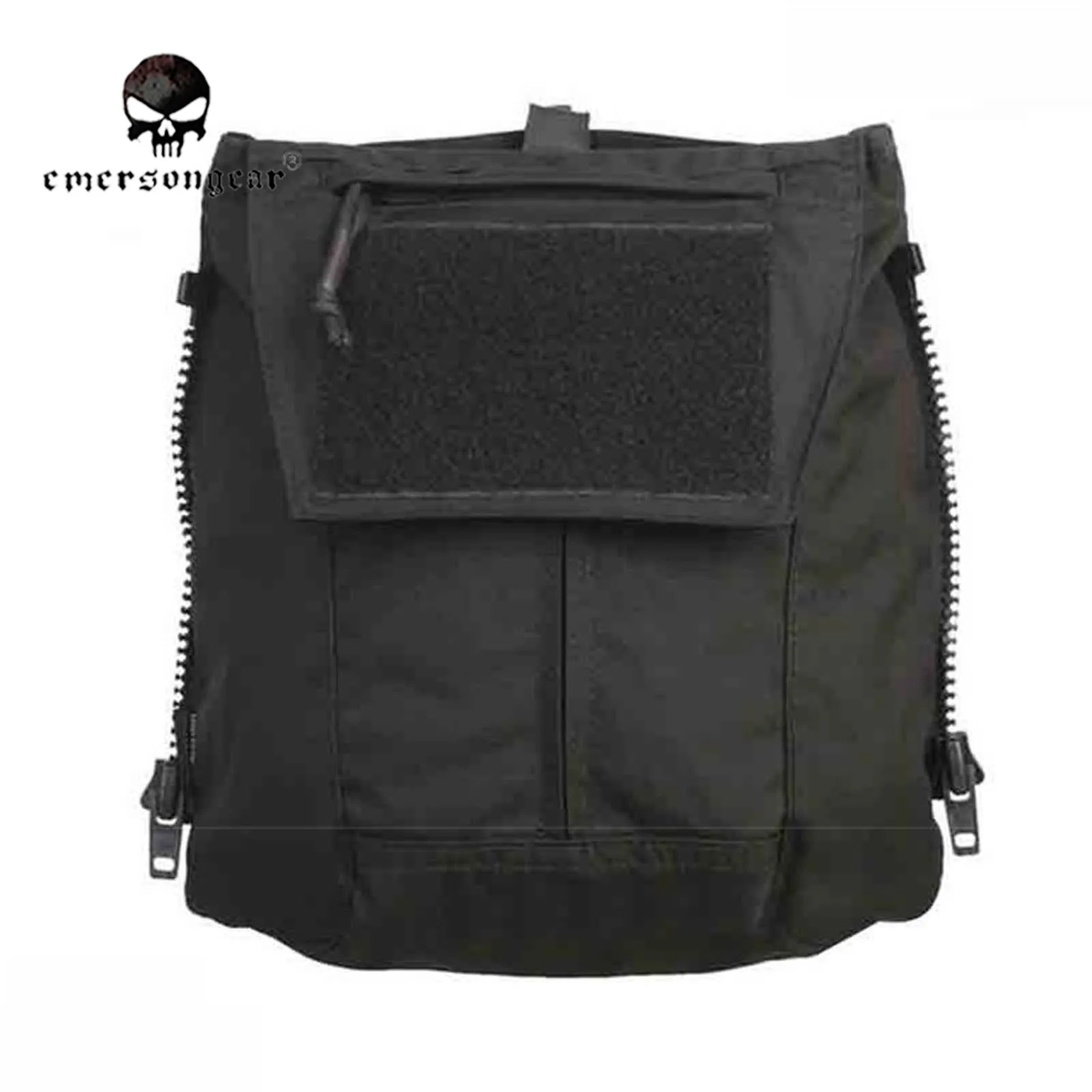 Detalle de la cremallera y las correas MOLLE