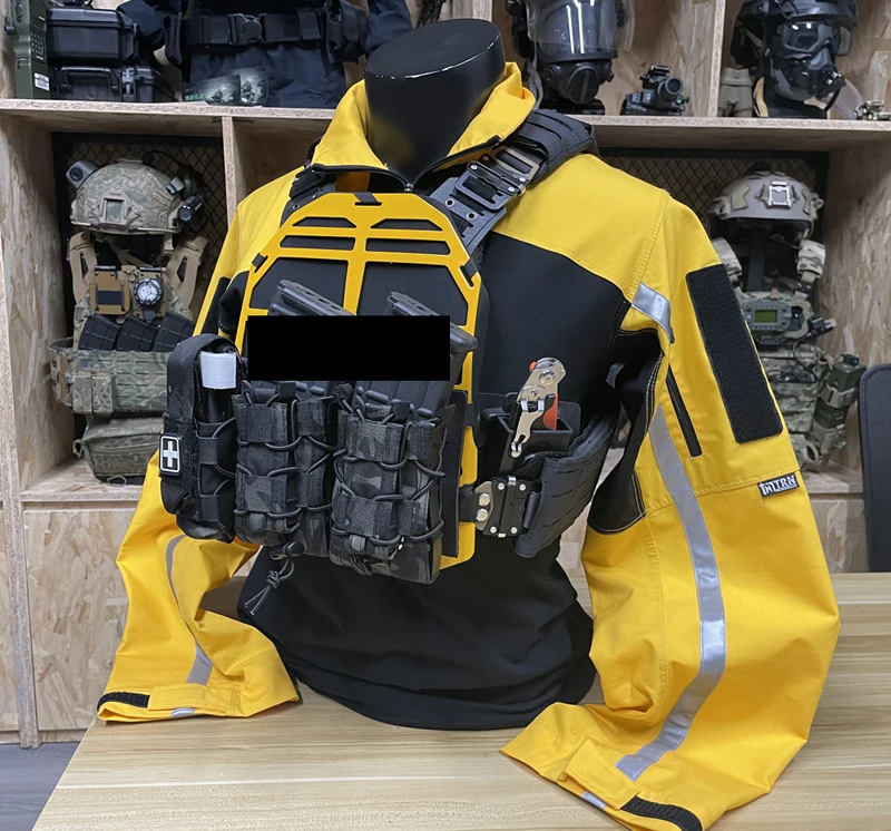 Uniforme táctico con tira reflectante naranja y amarillo - imagen 4