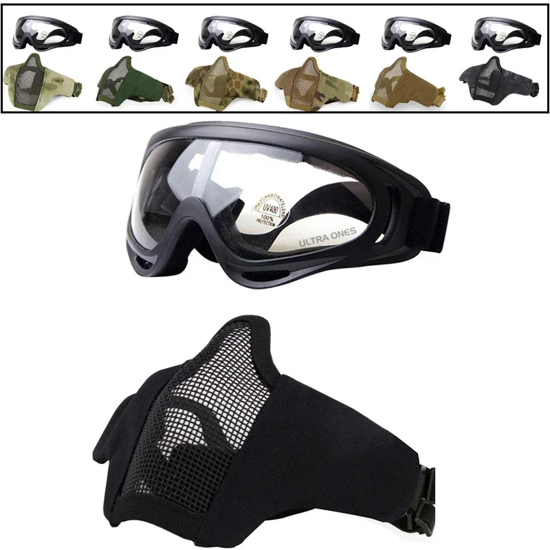 Gafas tácticas en malla de acero plegables para airsoft y paintball - imagen 4