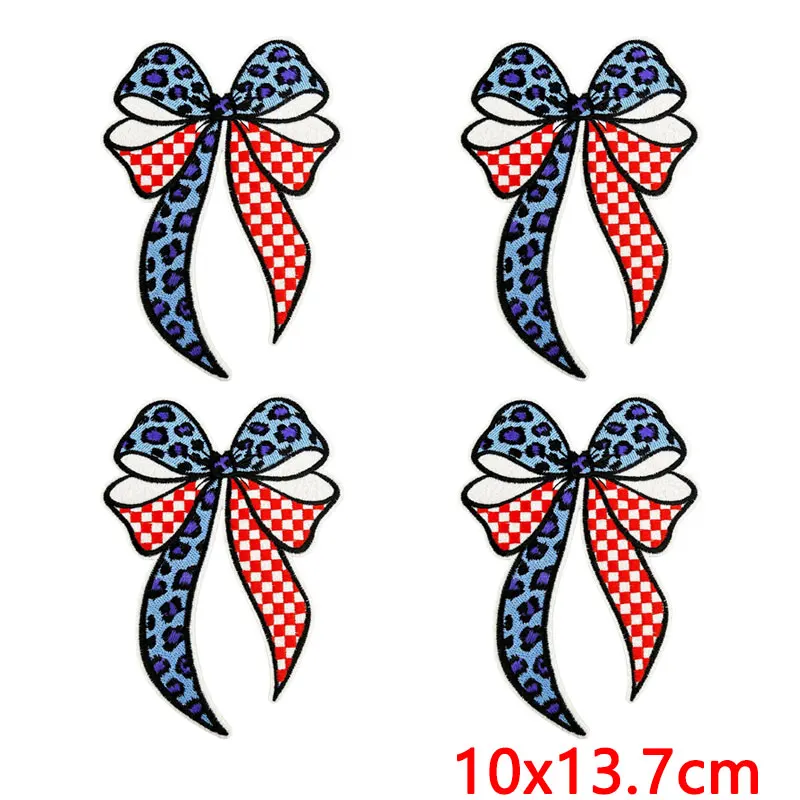Parches termoadhesivos bordados lazo floral mariposa para ropa - imagen 2