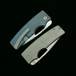LEMIFSHE Rosie OZ cuchillo EDC acero M390 mango titanio