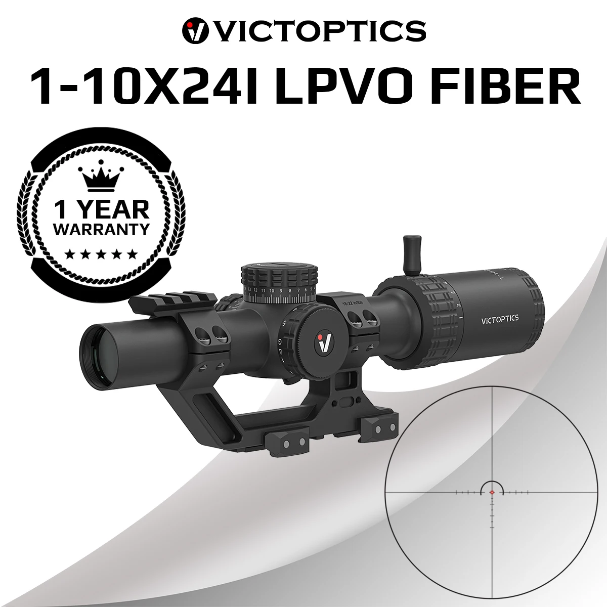 Victoptics Mira LPVO con retícula iluminada fibra óptica Picatinny - imagen 3