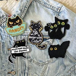 Parche termoadhesivo bordado gato y rana animales lindos para ropa