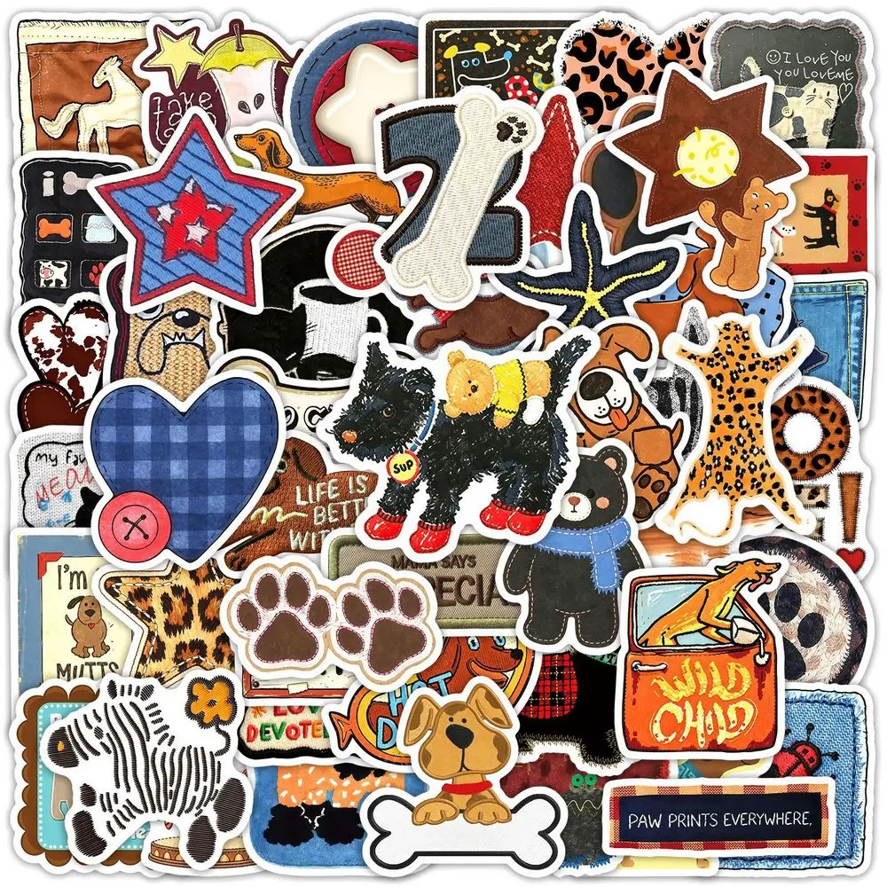 Pegatinas animales bordado – Calcomanías PVC impermeable álbum recortes - imagen 2