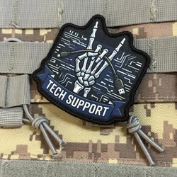 Parche táctico TI esqueleto geek con velcro para mochila rockero