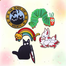 Parches bordados termoadhesivos animales y llamas para planchar ropa