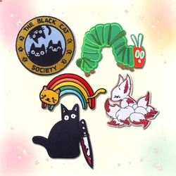Parches bordados termoadhesivos animales y llamas para planchar ropa