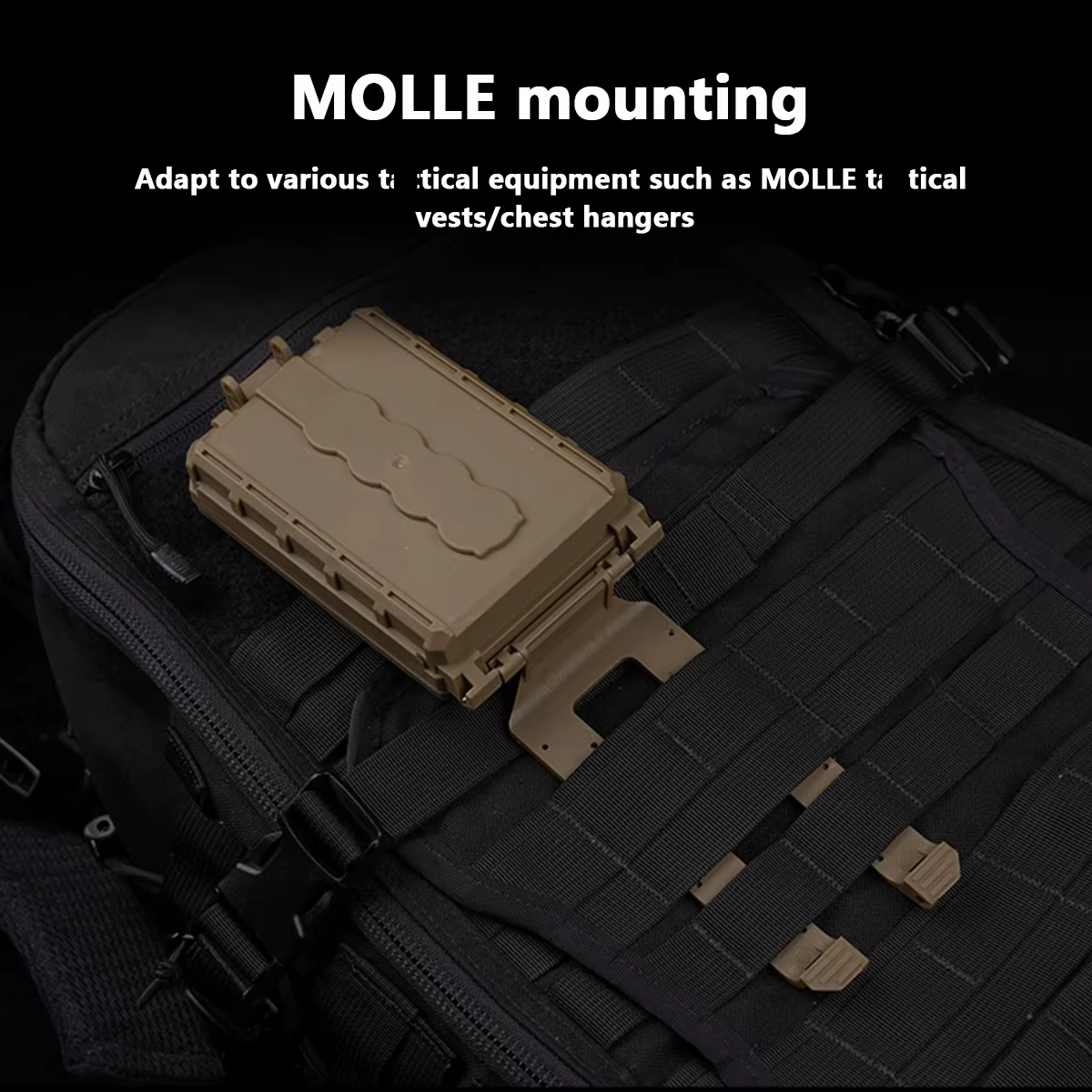 Estuche modular MOLLE para baterías recargables impermeable de nailon - imagen 3