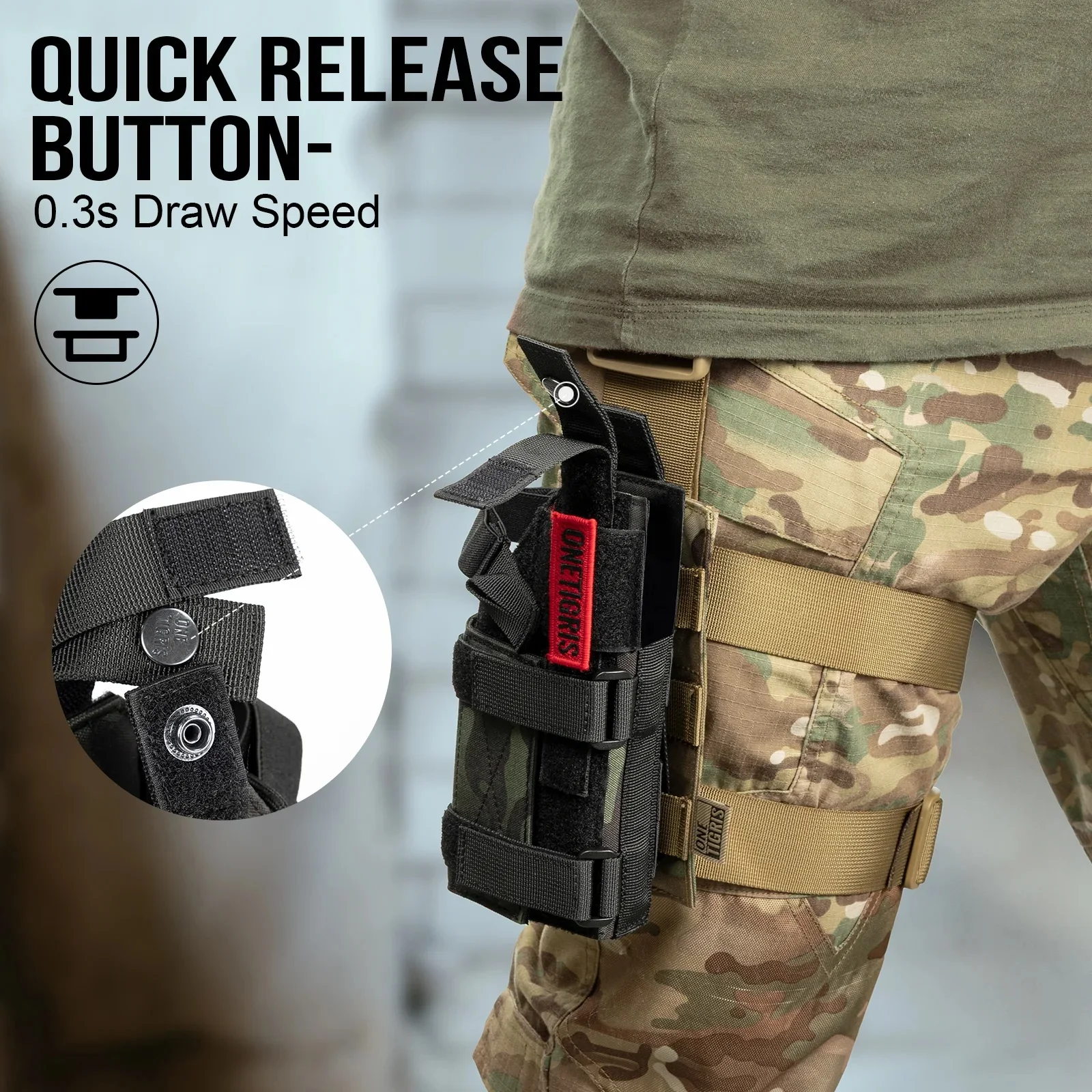 OneTigris funda pistola con visor de nailon, diestro - imagen 2