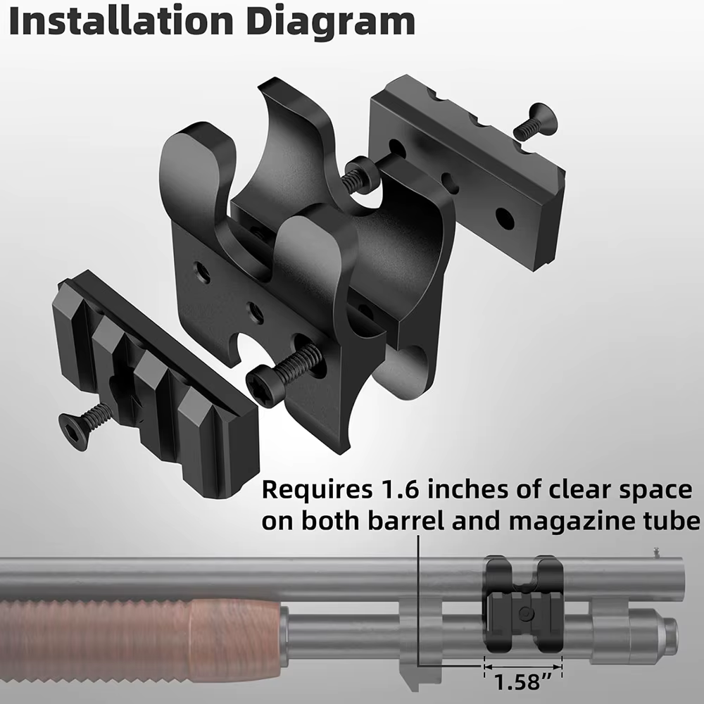 Mossberg soporte táctico riel Picatinny para linterna QD giratorio - imagen 3