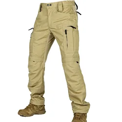 Pantalones tácticos impermeables multibolsillo ripstop hombre