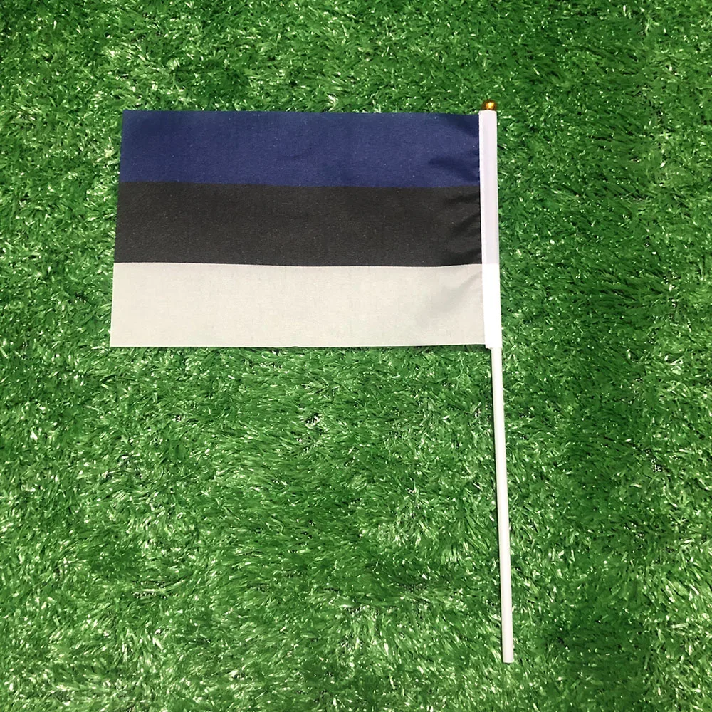 Bandera Estonia poliéster con asta de plástico para exterior - imagen 4
