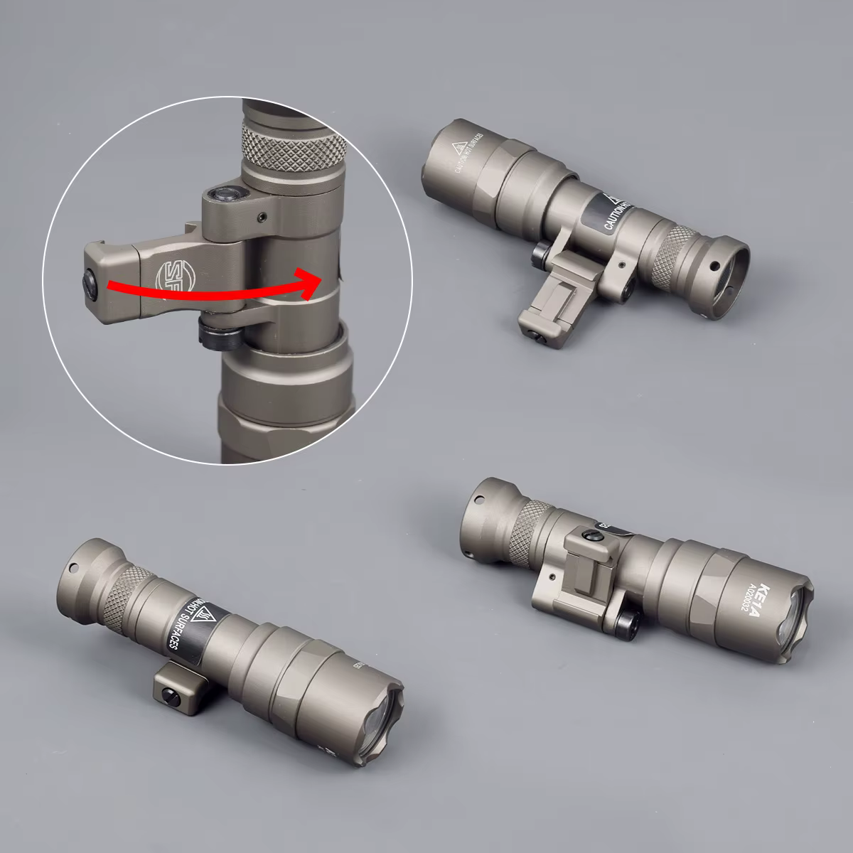Diferentes modelos de linternas Surefire en paralelo