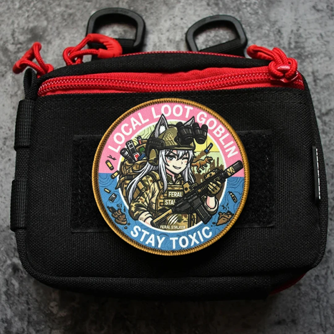Parche velcro gancho y bucle Stay Toxic Feral Stalker para mochila - imagen 3