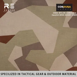 Mochila táctica Cordura 500D nailon con camuflaje sueco desértico y PU