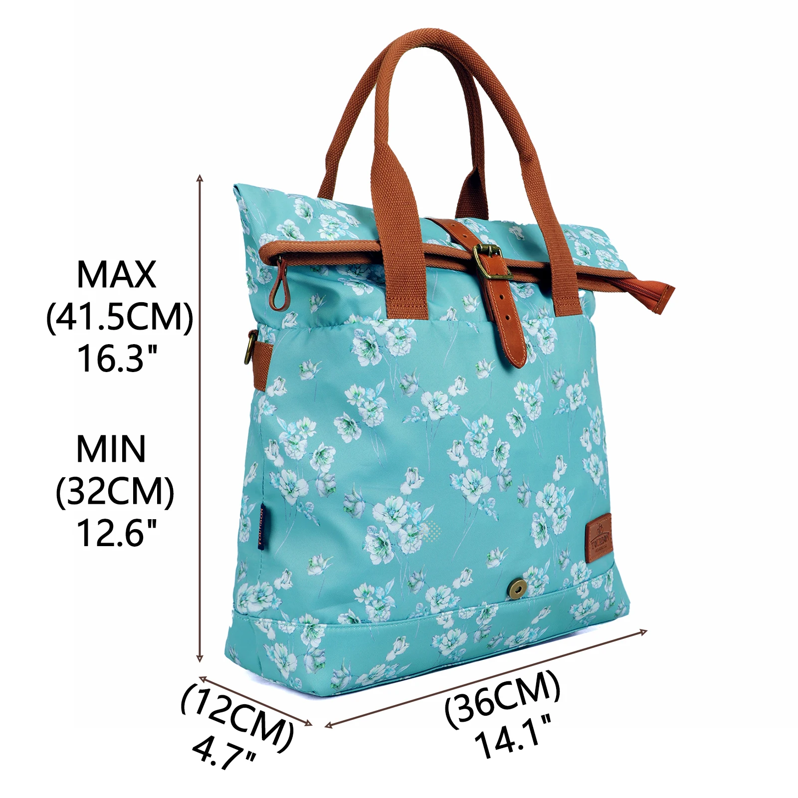 Tourbon Bolsa de bicicleta de asiento vintage nailon cuero - imagen 4