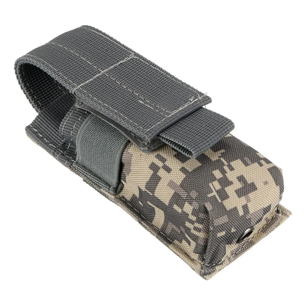 Funda táctica MOLLE portacargadores rifle y pistol con soporte linterna