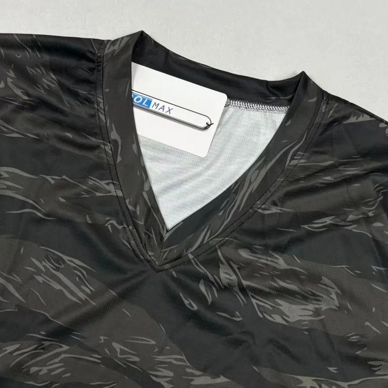Camisa táctica de secado rápido manga larga cuello V aire libre - imagen 5