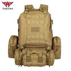 YAKEDA mochila táctica MOLLE de lona para senderismo y entrenamiento