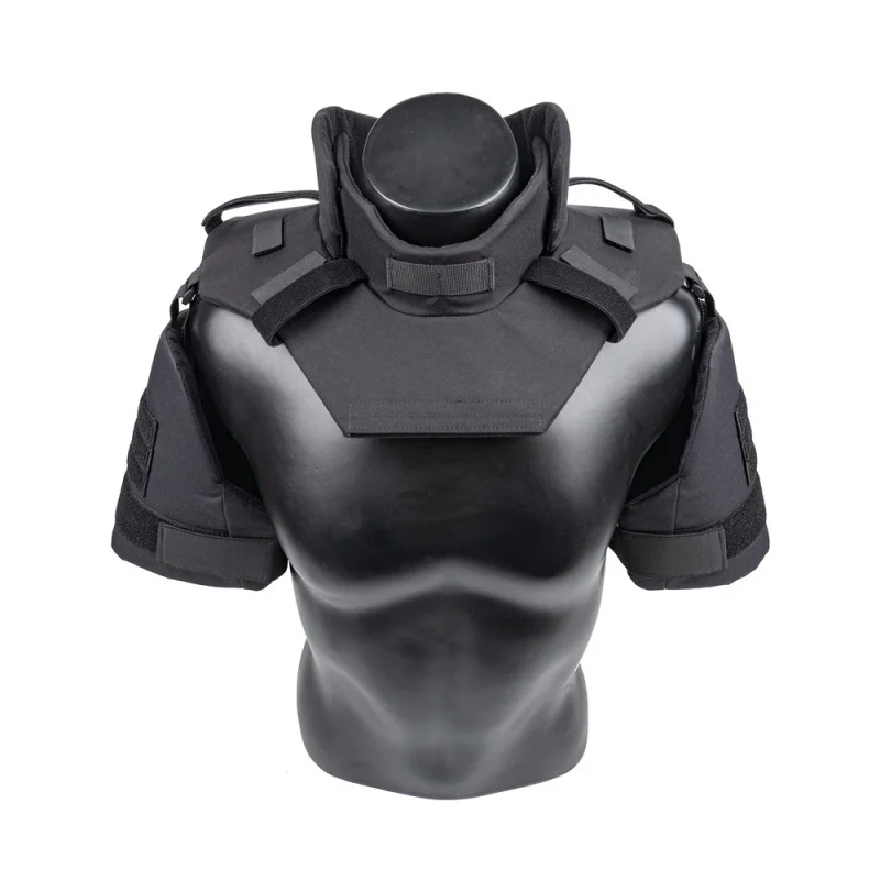 YDONG Chaleco Táctico Negro y Gris con Protección Cervical y Hombros - imagen 4