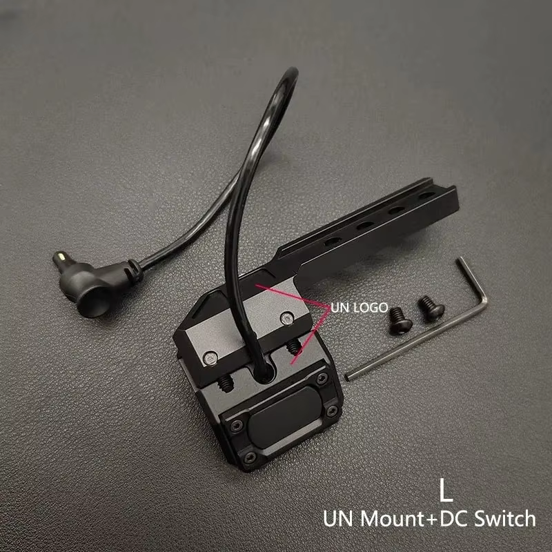 Detalle del botón de presión y cable trenzado