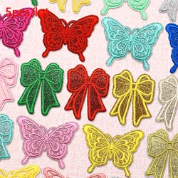 Parche termoadhesivo lazo de mariposa brillante – bordado para ropa