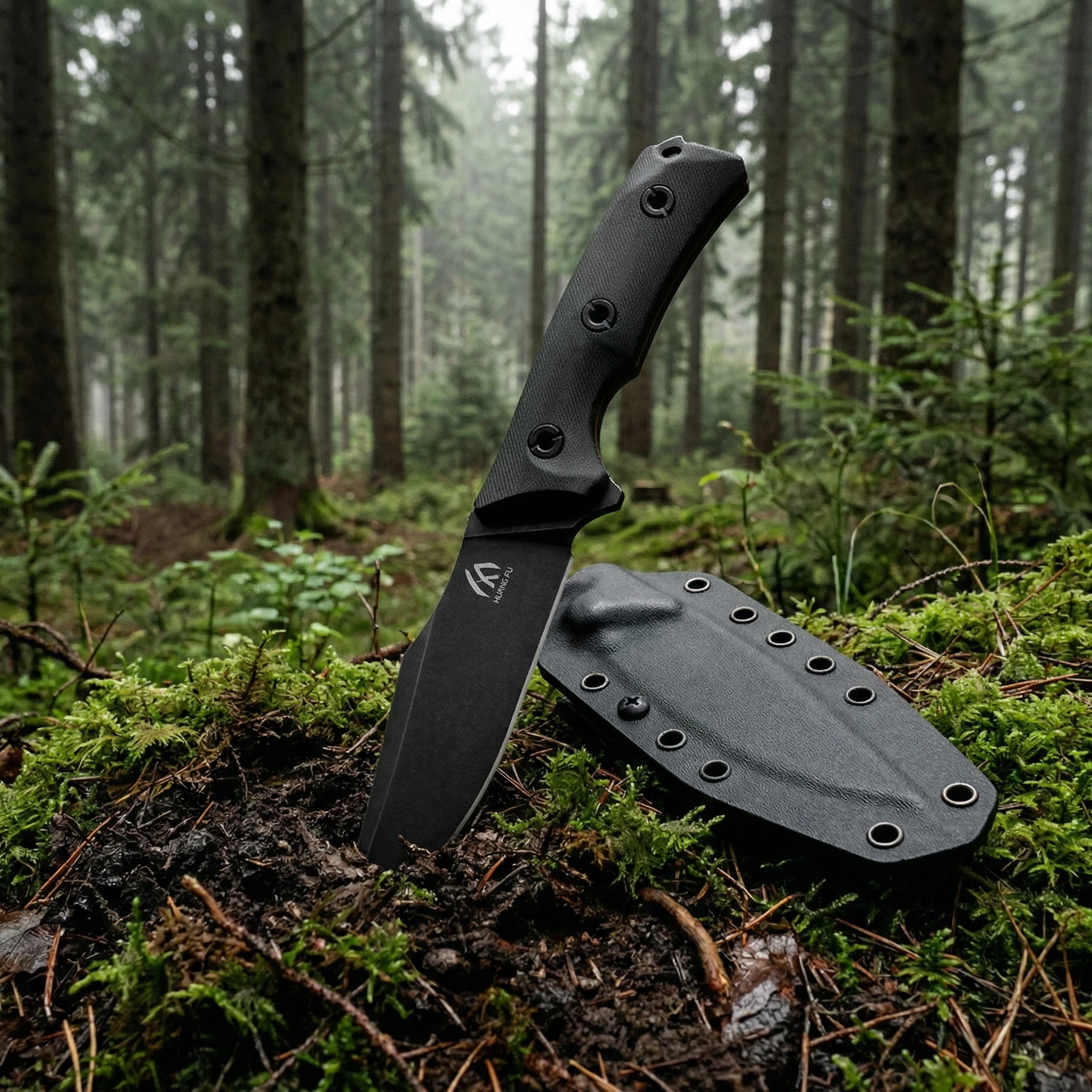 Cuchillo de hoja fija exterior G10 con funda táctica duradera - imagen 5