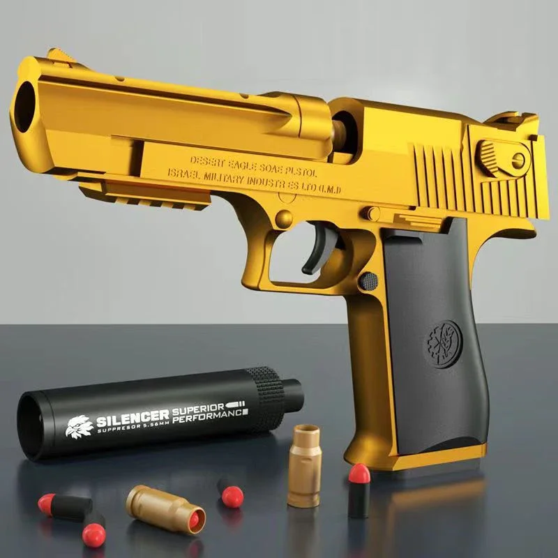 Pistola T2 con cartuchos y balas de espuma