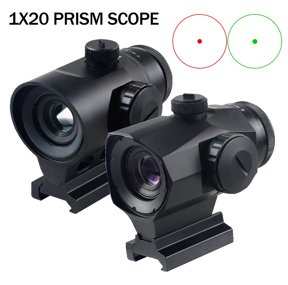 Mira táctica prismática punto rojo y verde compacta para rifle - imagen 5