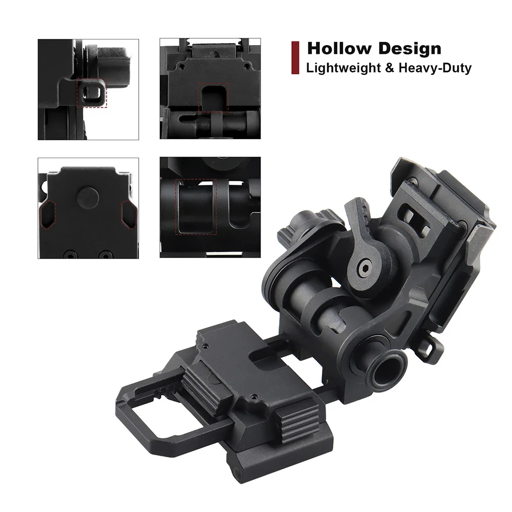 Adaptador visión nocturna NVG metálico para casco con montaje - imagen 5