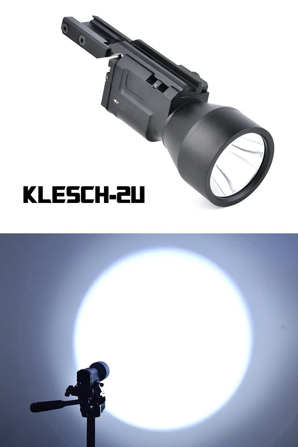 Linterna táctica KLESCH 2U con diseño robusto