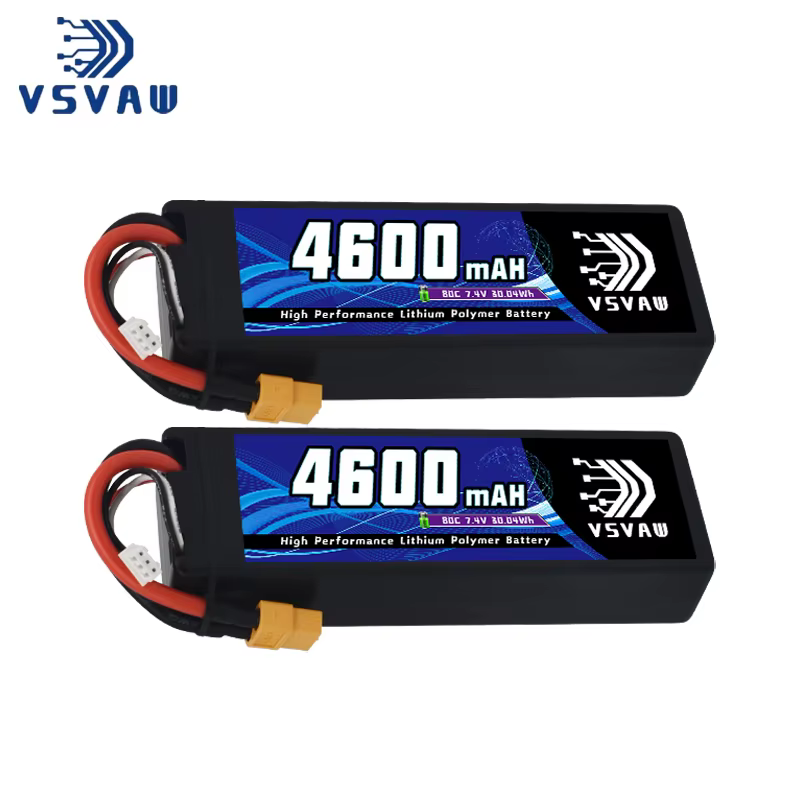 VSVAW 2S Batería LiPo 7.4V 4600mAh 80C Estuche Rígido RC