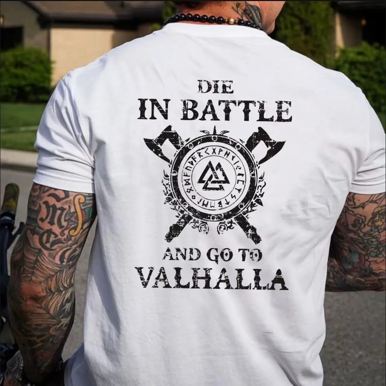 Camiseta viking algodón cuello redondo manga corta hombre verano - imagen 5