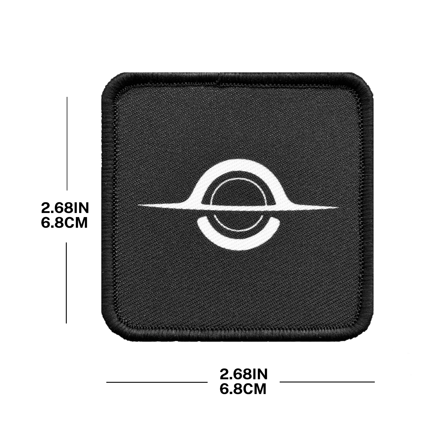 Parche de velcro agujero negro minimalista táctico para mochila