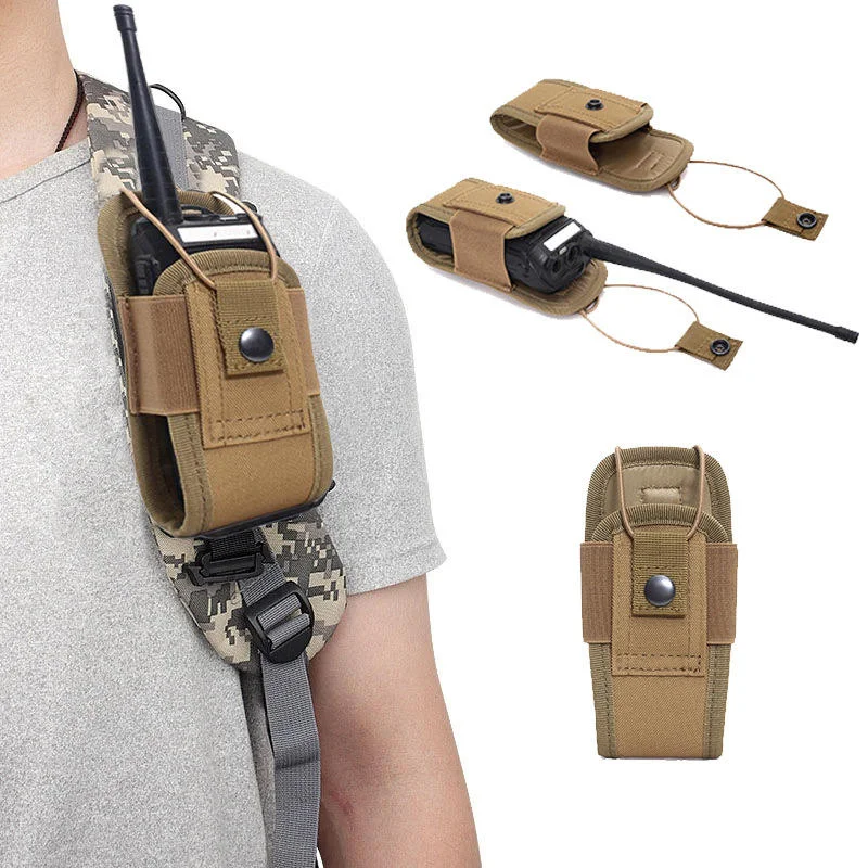 Funda táctica MOLLE para walkie talkie de comunicaciones - imagen 4