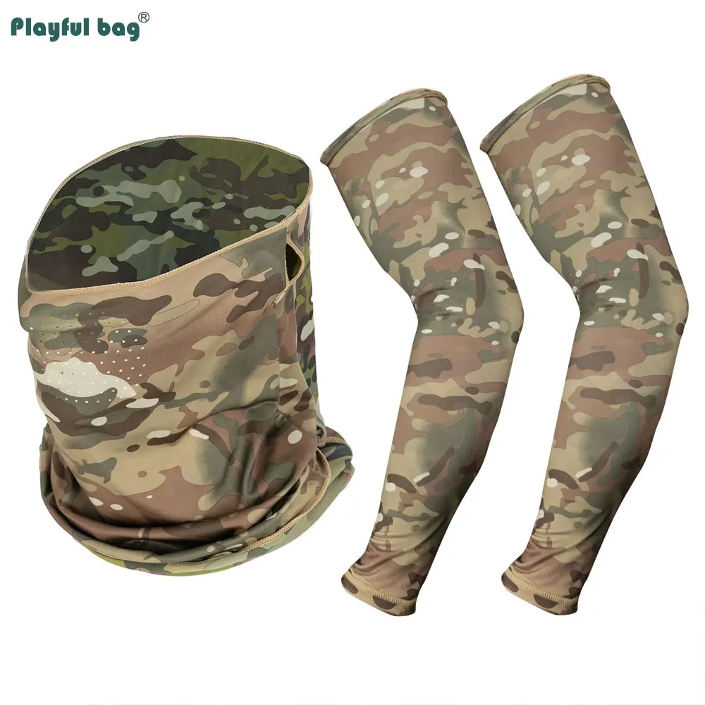 Conjunto táctico camuflaje para exterior con guantes y máscara
