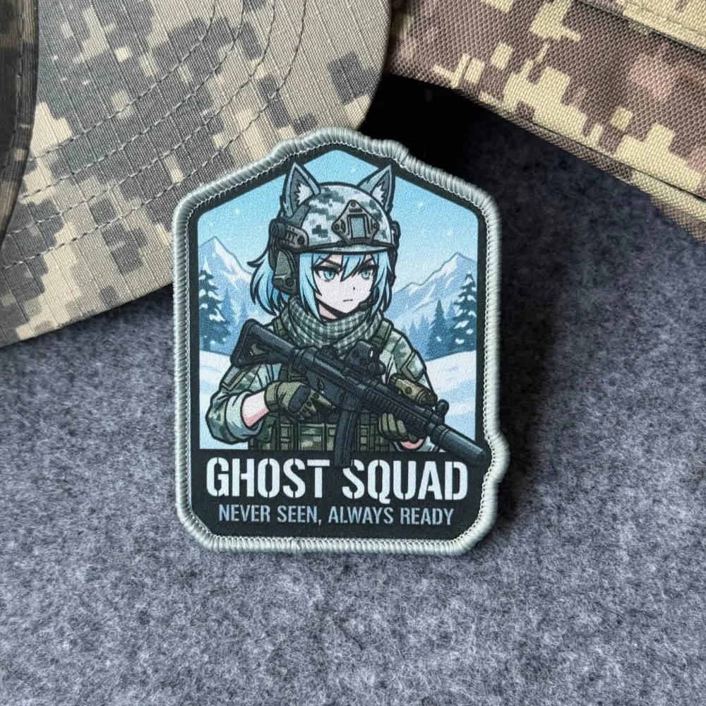 GHOST SQUAD Parche táctico velcro gancho y bucle impreso - imagen 5