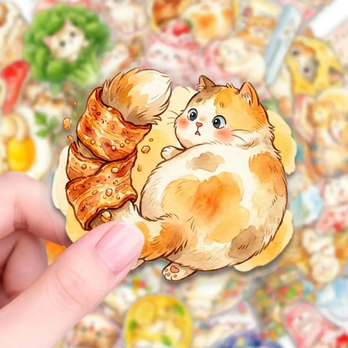 Pegatinas decorativas gatitos PET transparentes – Manualidades y diario - imagen 5