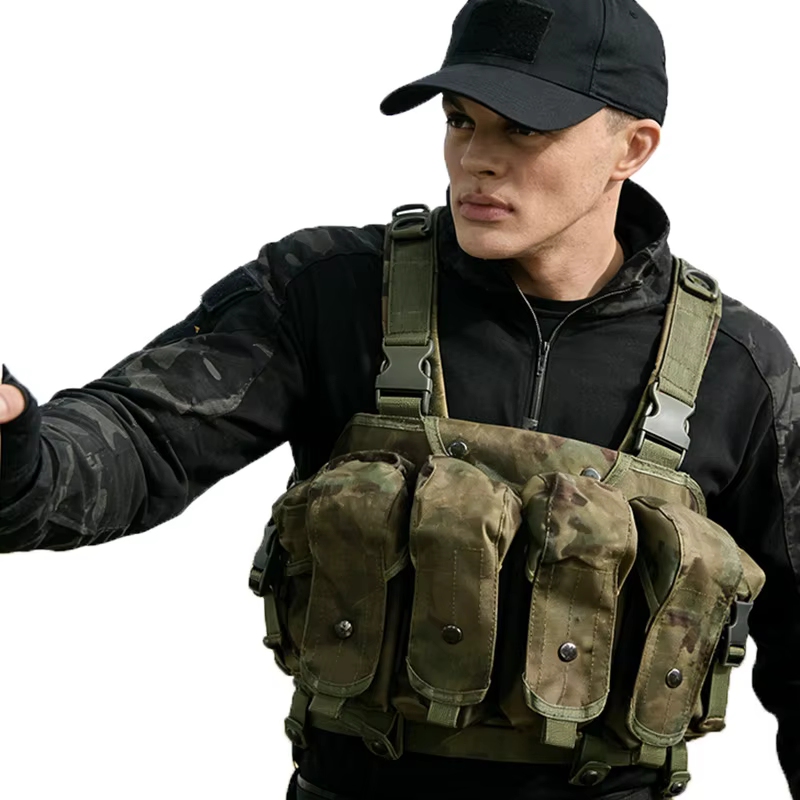 FG Atacs Chaleco táctico MOLLE camuflaje para airsoft y caza - imagen 5