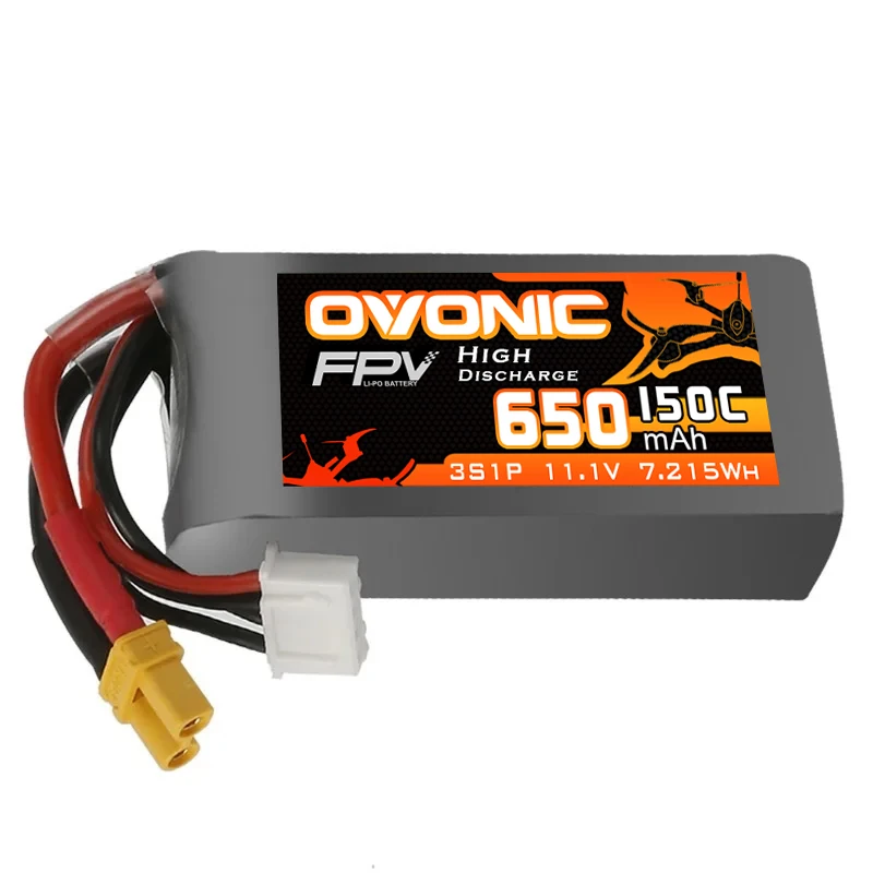 Batería Lipo OVONIC XT30 650mAh 11,1V para drone FPV